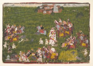 Maharana Sangram Singh Hunting Wild Boar by Unbekannt Unbekannt